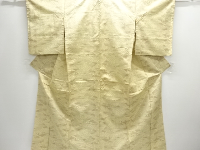 JAPANESE KIMONO / ANTIQUE KIMONO / SILK / HAND WOVEN TSUMUGI / HOUSES